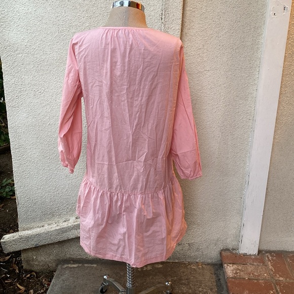 Madewell beautiful 100% cotton pink drop waist tunic dress from Bloomingdale’s - Picture 7 of 12
